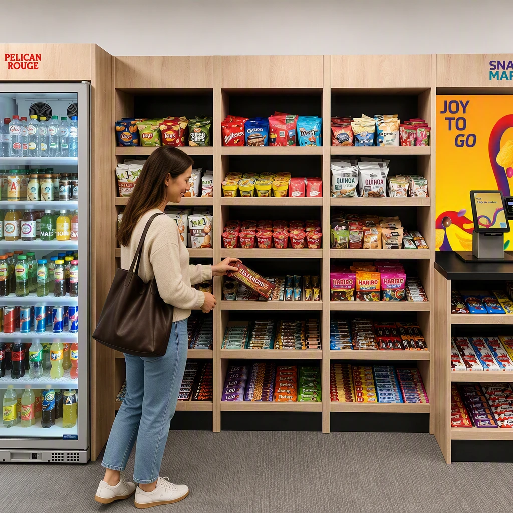 snack market met Vrouw op kantoor .png