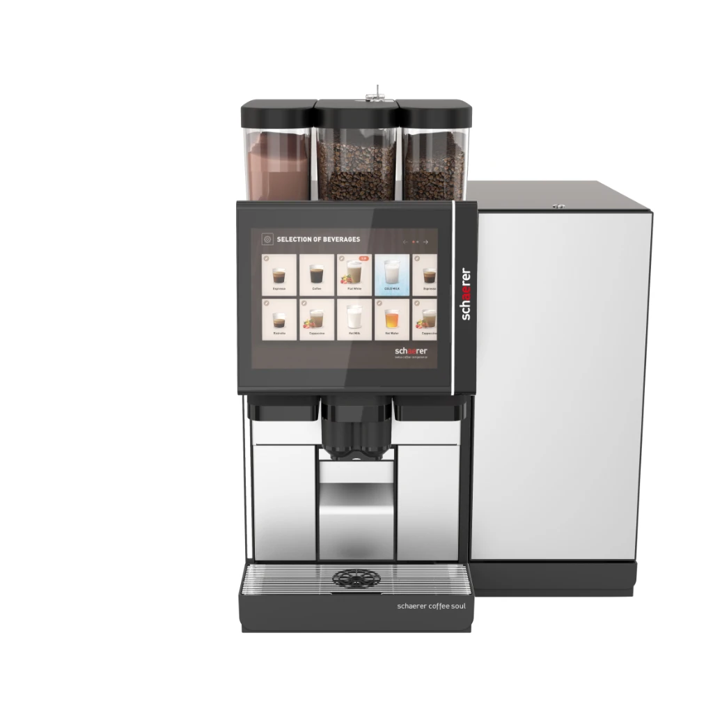 Schaerer Coffee Machines_Soul 12_Front View_Black_Steel_Cooler.jpg